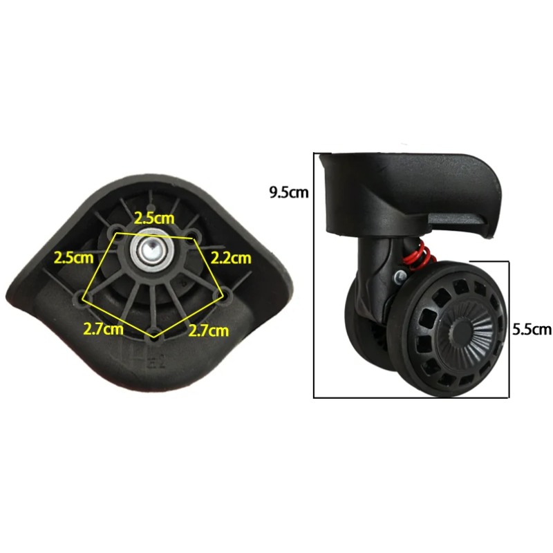 Silent Replacement Luggage Wheels - Wymiennące się kółka do walizki podróżnej,