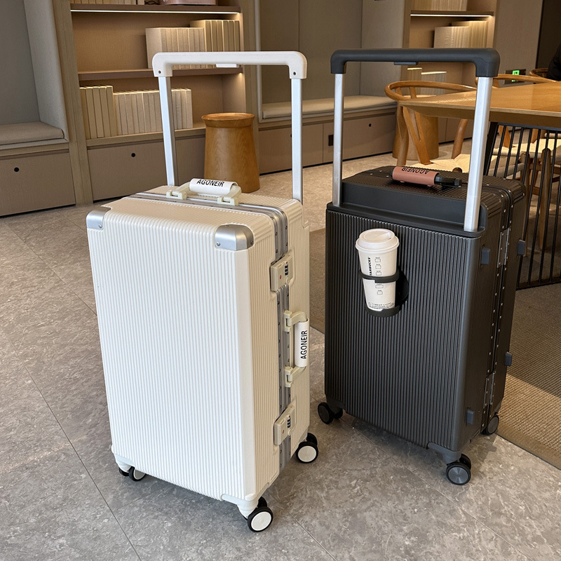 Aluminum Frame Carry On Luggage - Walizka podróżna z szerokim uchwytem, aluminiową