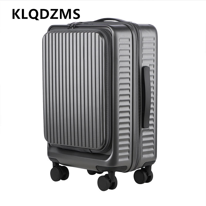 Front Opening Laptop Luggage 24 Inch - KLQDZMS Walizka na kółkach o dużym