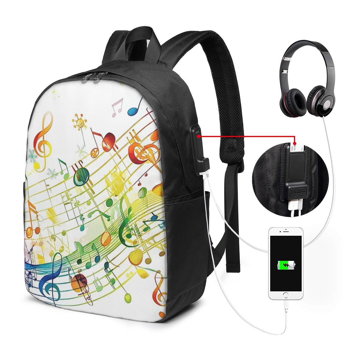 Abstrakcyjne klawisze fortepia – Backpacks recenzja i cena