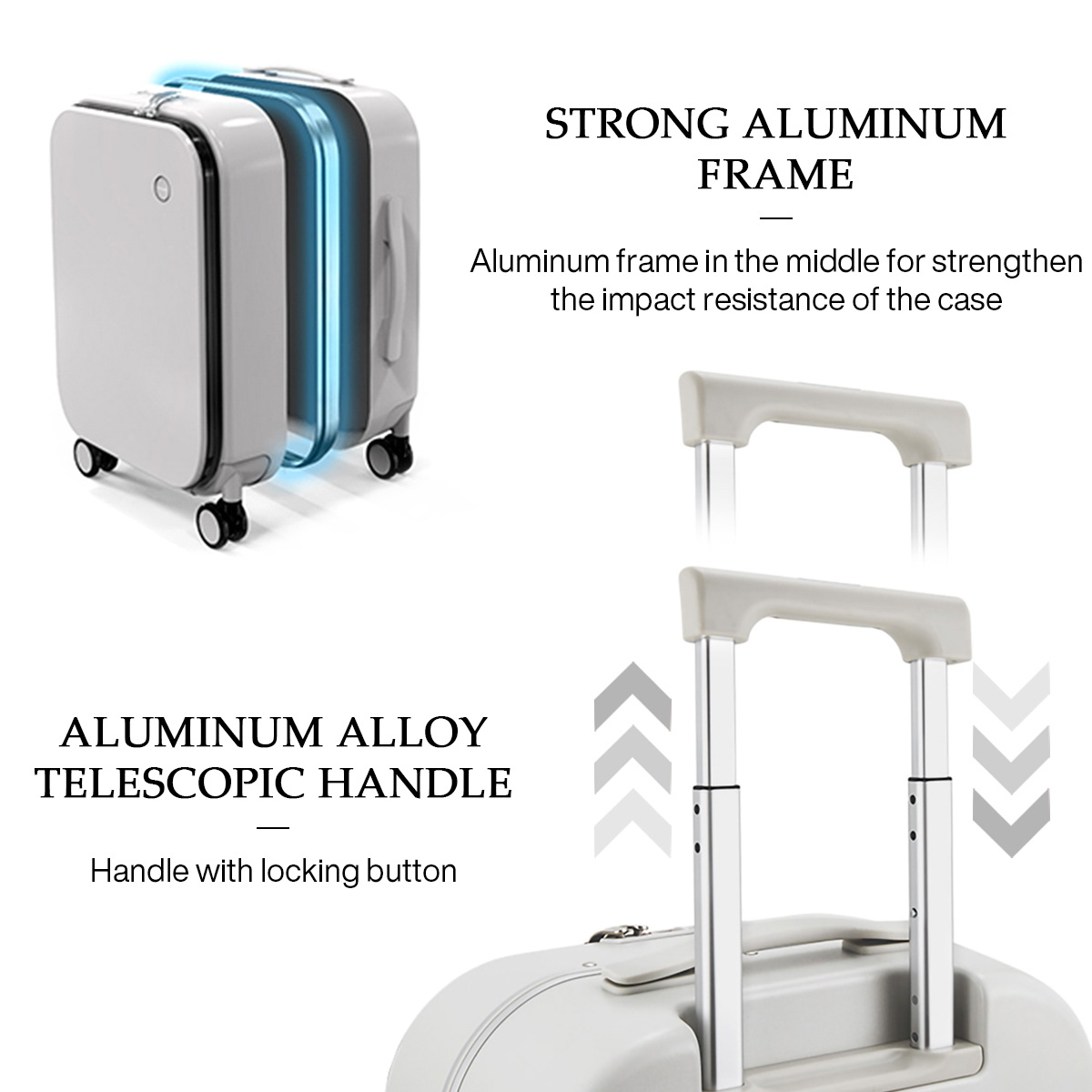 Mixi Patent Design aluminiowa  – Foldable Rolling Luggage Bag recenzja i cena