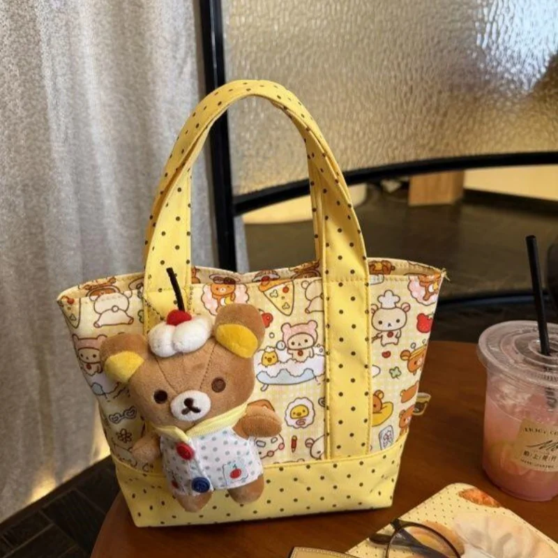 Żółta torebka Rilakkuma w krop – Cosmetic Bags recenzja i cena
