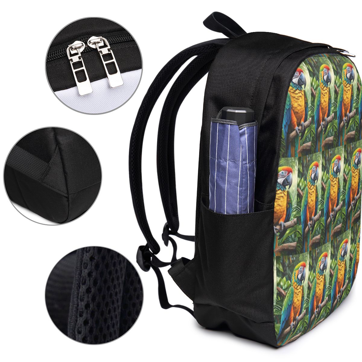Uroczy plecak z papugami ary,  – Backpacks recenzja i cena