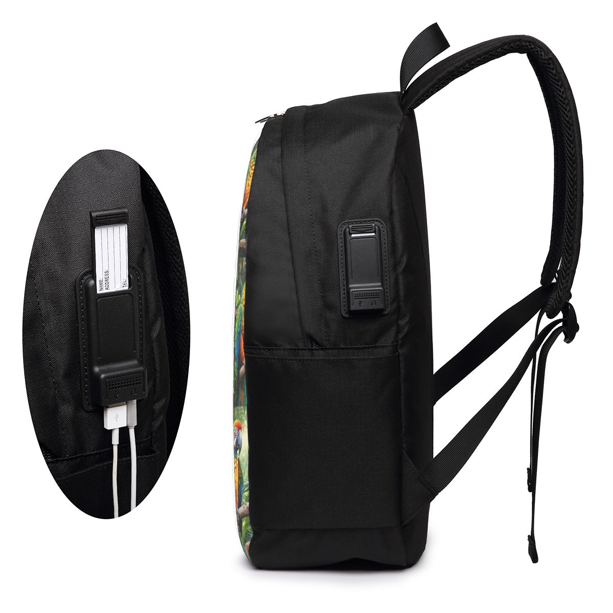 Uroczy plecak z papugami ary,  – Backpacks recenzja i cena